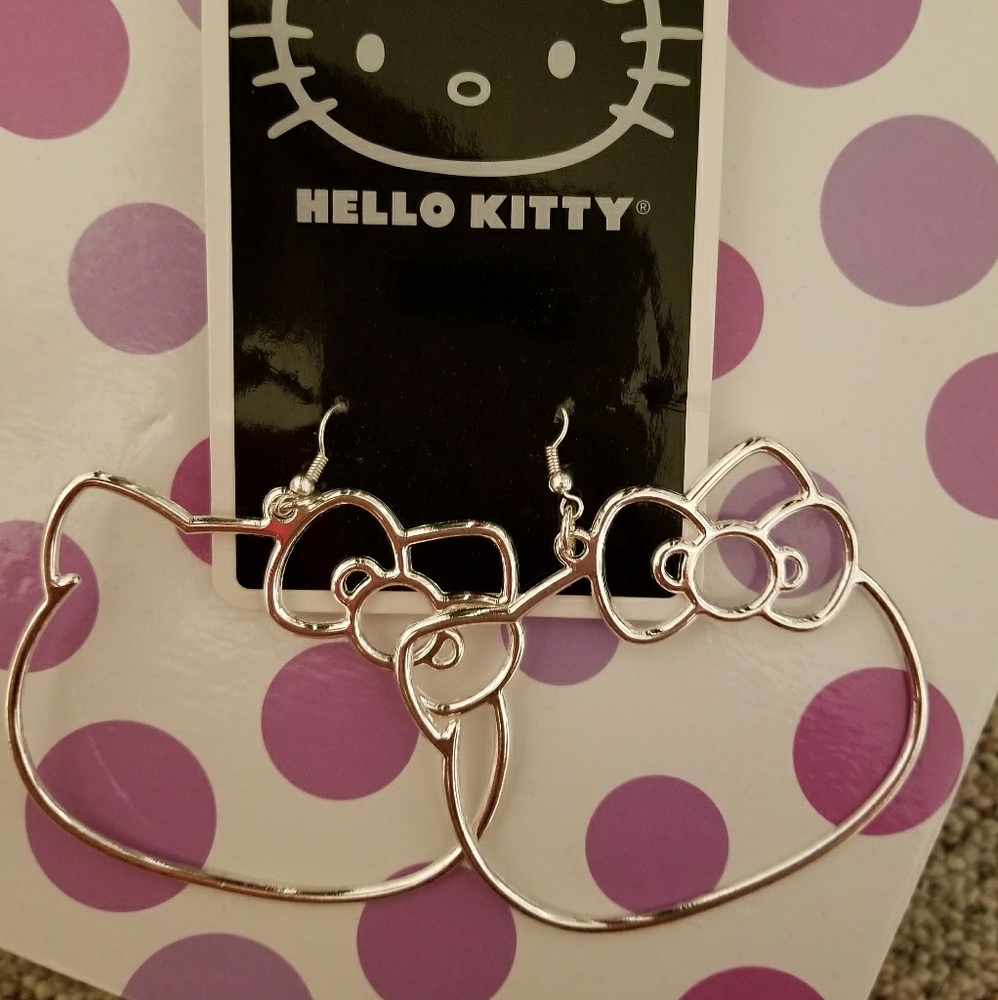 Giant Hello Kitty Hoop Earrings